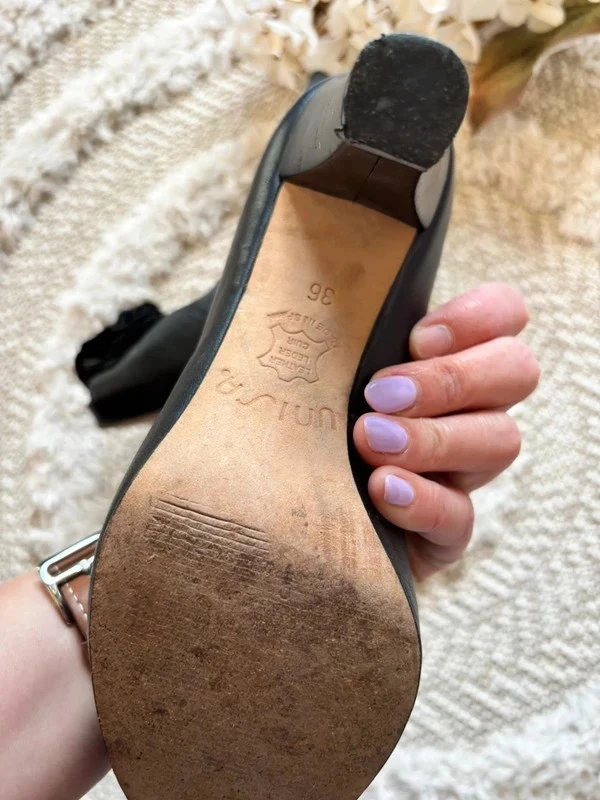 Unisa zwart leren pumps maat 36 elegant comfortabele hakken zeer goede staat stijl en elegantie – photo 7